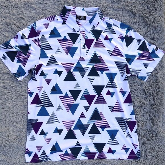 Greenside Shirt Men XL Geo Summer Vibes Golf Polo Stretch Breathable Performance - Picture 1 of 9
